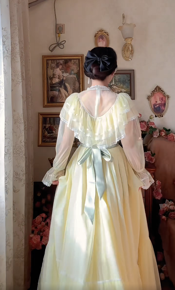 Robe de bal de princesse bustier à volants en satin long, robe de soirée C8117