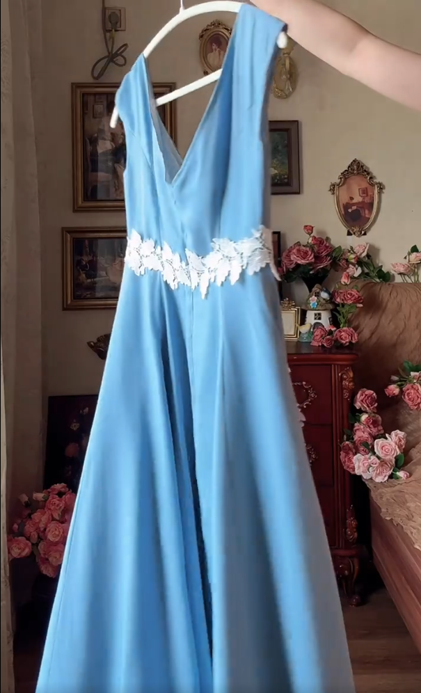 Robe de bal de princesse bustier à volants en satin long, robe de soirée C8117