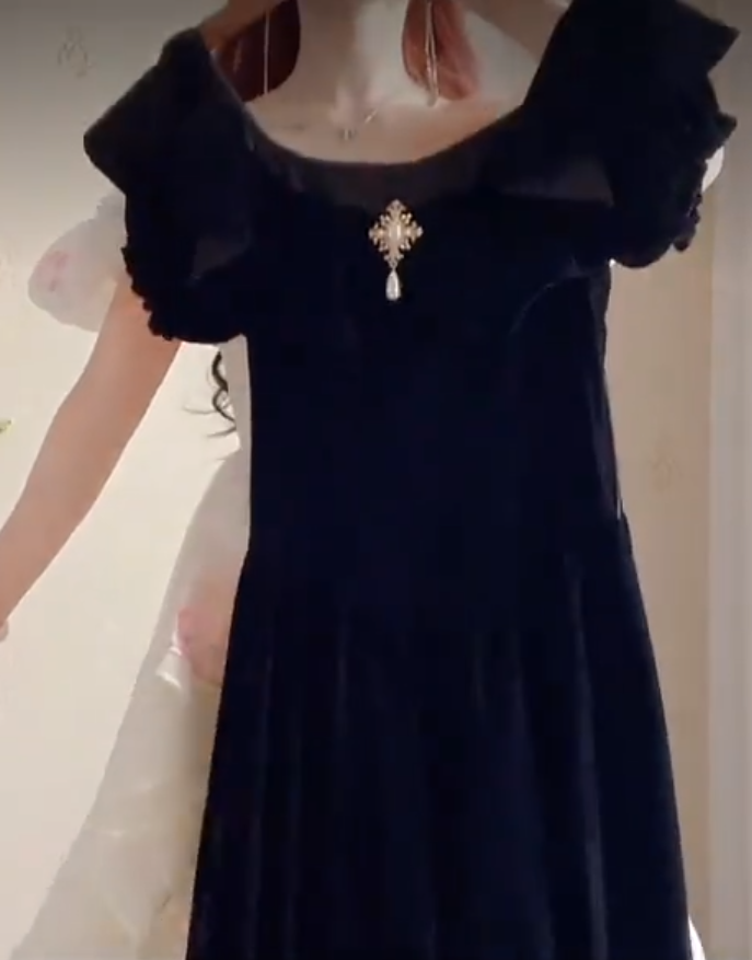 Robe de bal de princesse bustier à volants en satin long, robe de soirée C8117