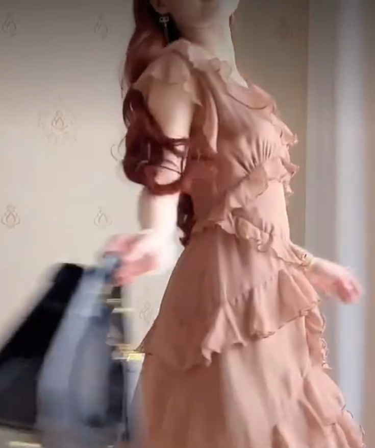 Robe de bal de princesse bustier à volants en satin long, robe de soirée C8117