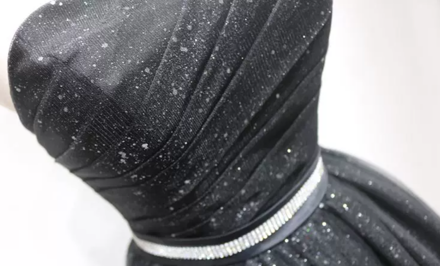 Charming Strapless Black Homecoming Dress Sequins A-Line Tulle Birthday Dress C8351