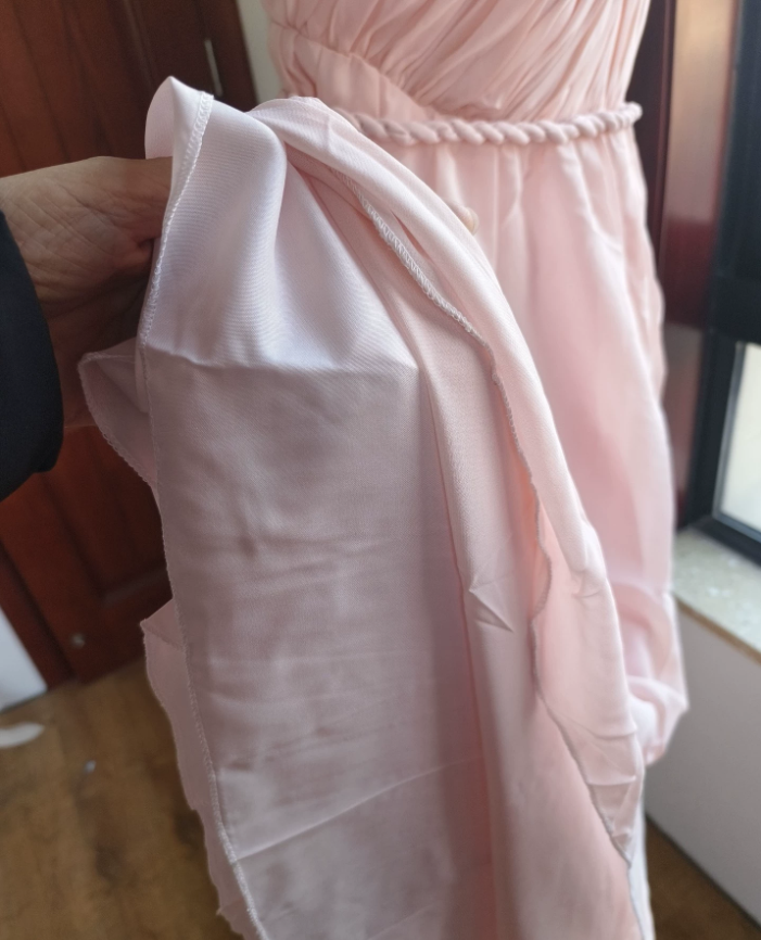 Sleek One Shoulder Pink Prom Dress Satin A-Line Formal Dress C8409