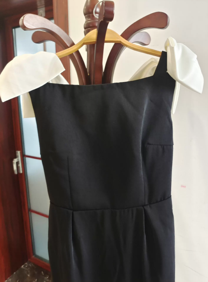 Robe de bal de princesse bustier à volants en satin long, robe de soirée C8117