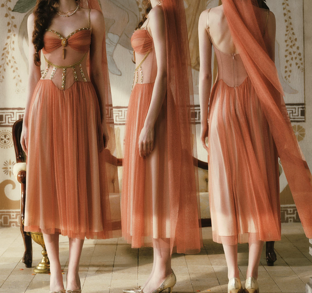Robe de bal de princesse bustier à volants en satin long, robe de soirée C8117