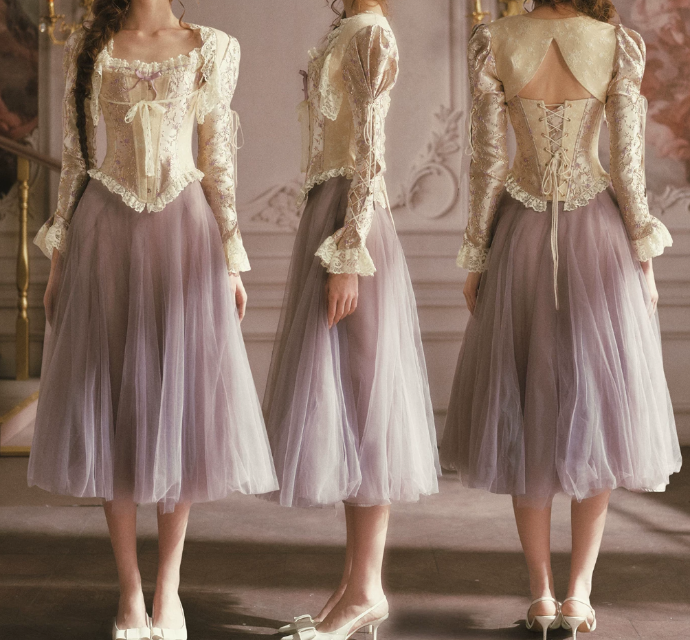 Robe de bal de princesse bustier à volants en satin long, robe de soirée C8117
