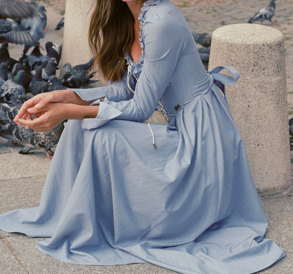 Robe de bal de princesse bustier à volants en satin long, robe de soirée C8117