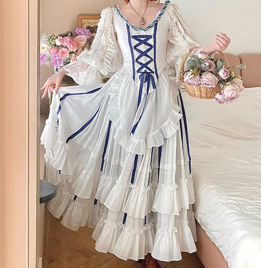 Robe de bal de princesse bustier à volants en satin long, robe de soirée C8117