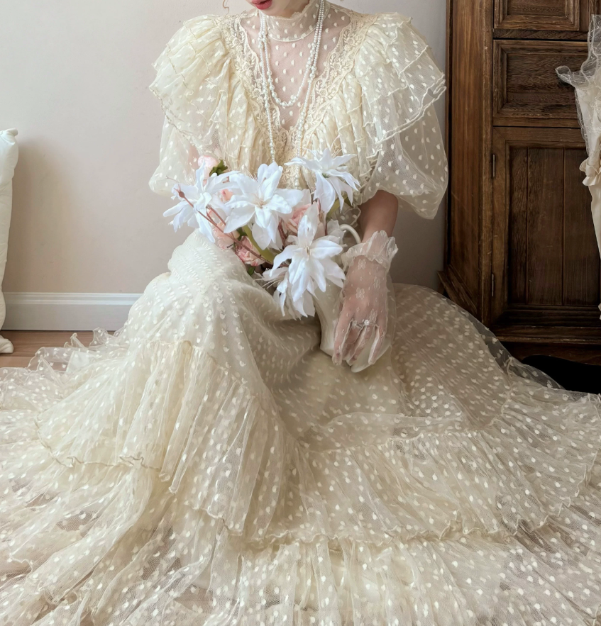 Robe de bal de princesse bustier à volants en satin long, robe de soirée C8117