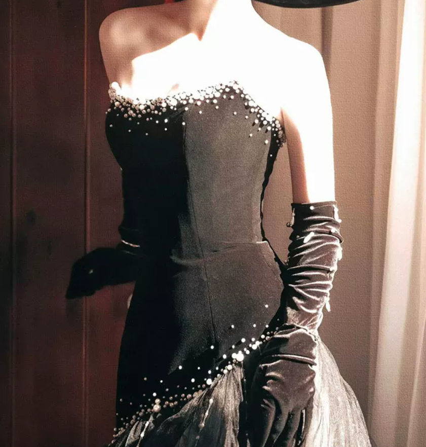 Robe de bal de princesse bustier à volants en satin long, robe de soirée C8117