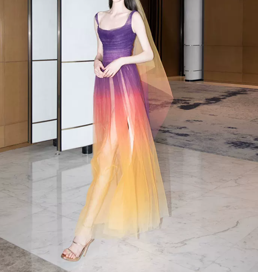 Robe de bal de princesse bustier à volants en satin long, robe de soirée C8117