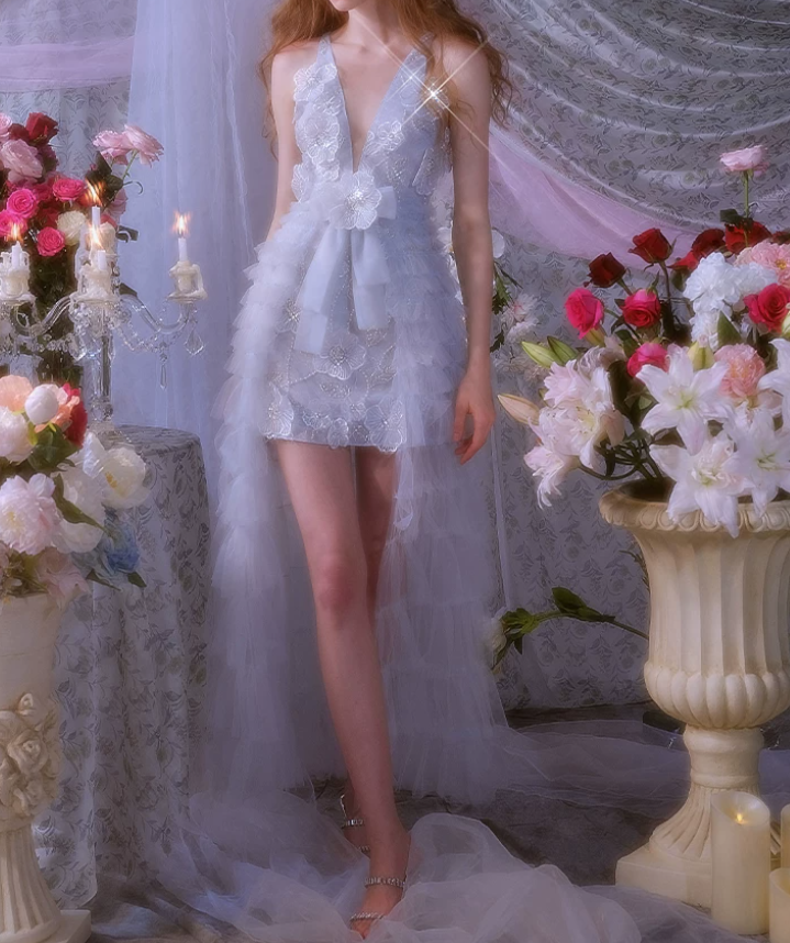 Mini robe de soirée en satin, sans bretelles, sans manches, ligne a, simple, C899