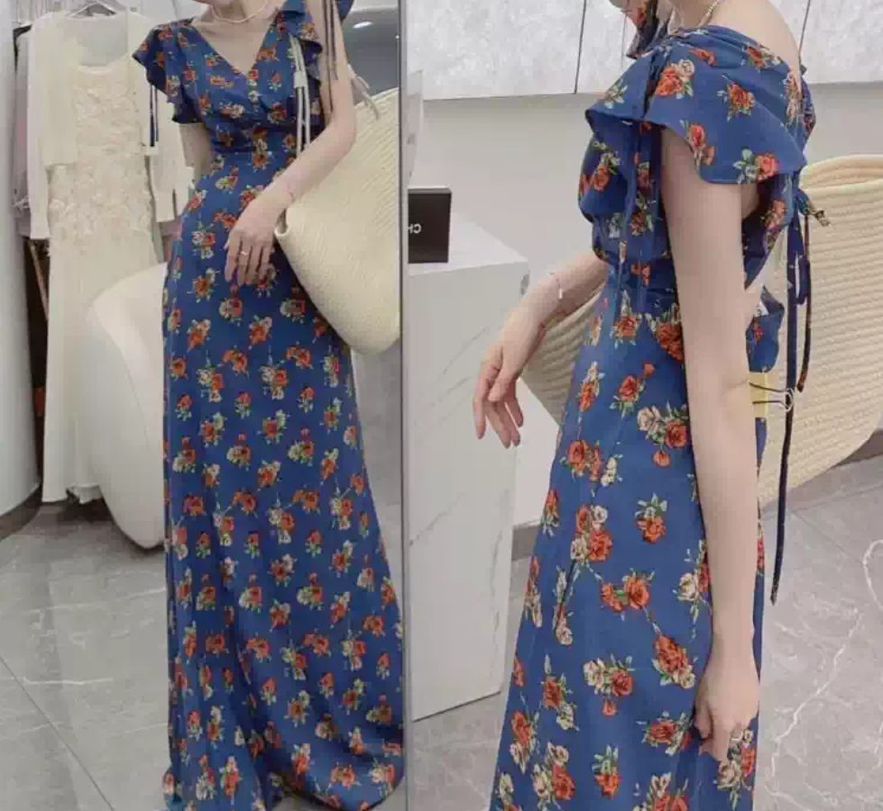 Robe de bal de princesse bustier à volants en satin long, robe de soirée C8117