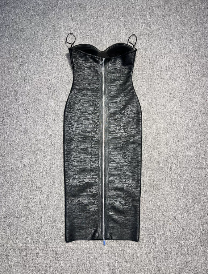 Classical Strapless Prom Dress Shine Sheath Evening Dress C9324