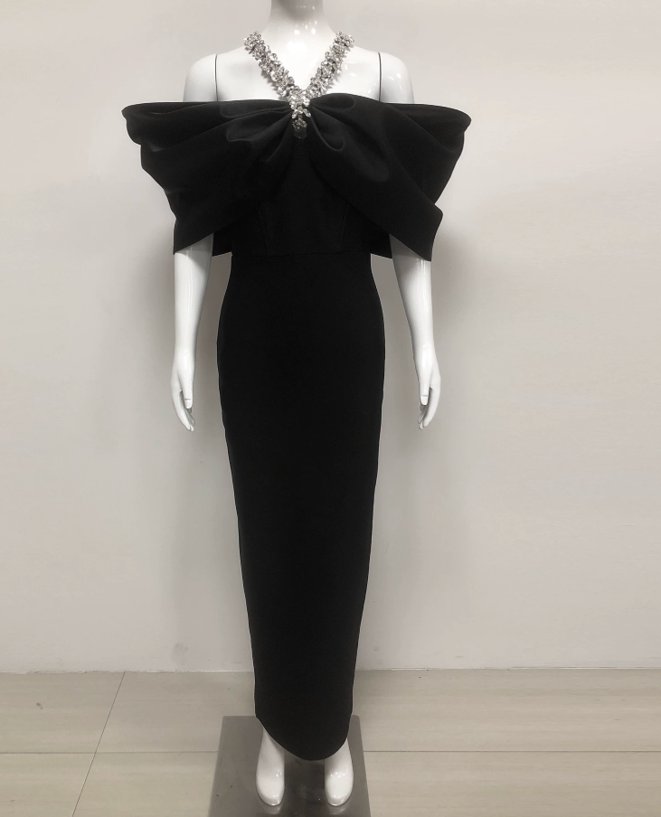 Robe de bal de princesse bustier à volants en satin long, robe de soirée C8117