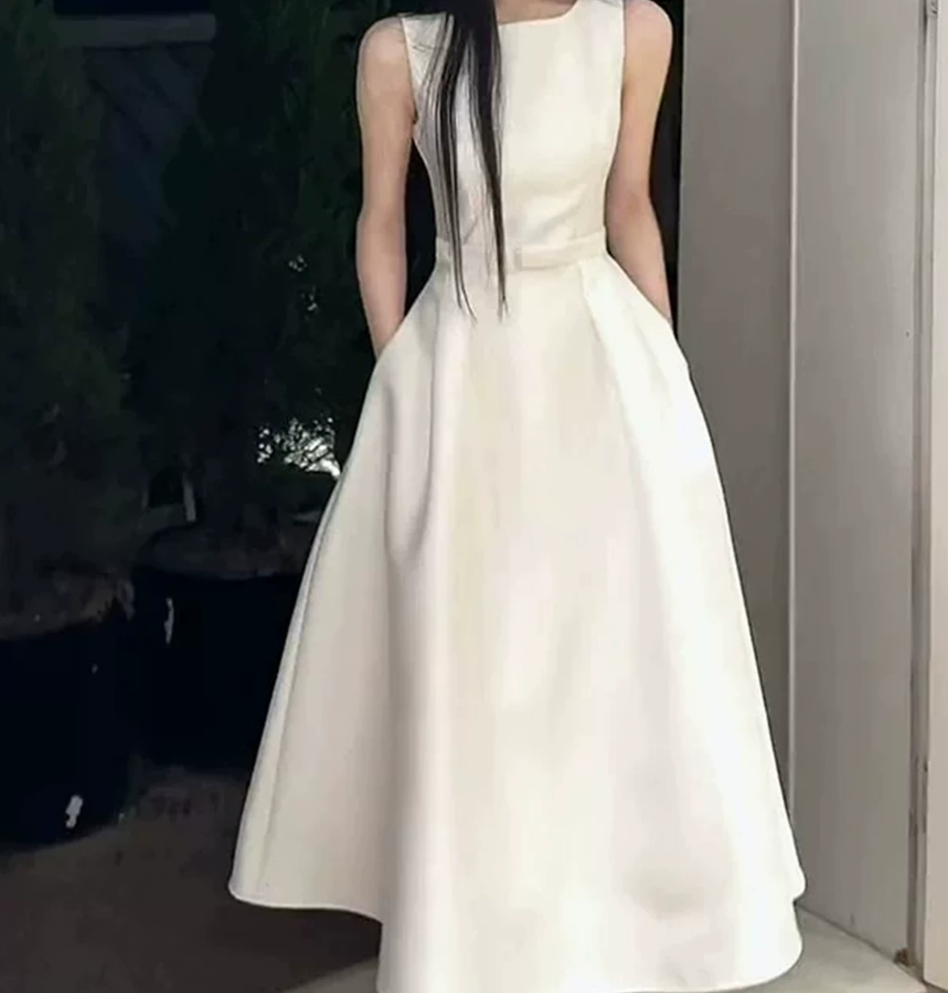 Robe de bal de princesse bustier à volants en satin long, robe de soirée C8117