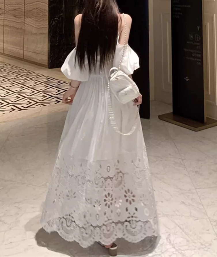 Robe de bal de princesse bustier à volants en satin long, robe de soirée C8117