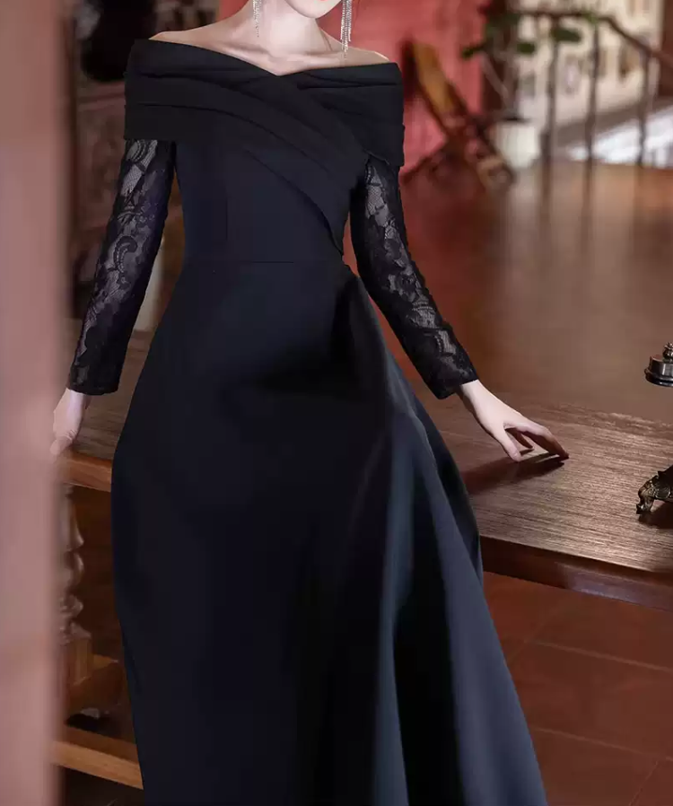 Robe de bal de princesse bustier à volants en satin long, robe de soirée C8117