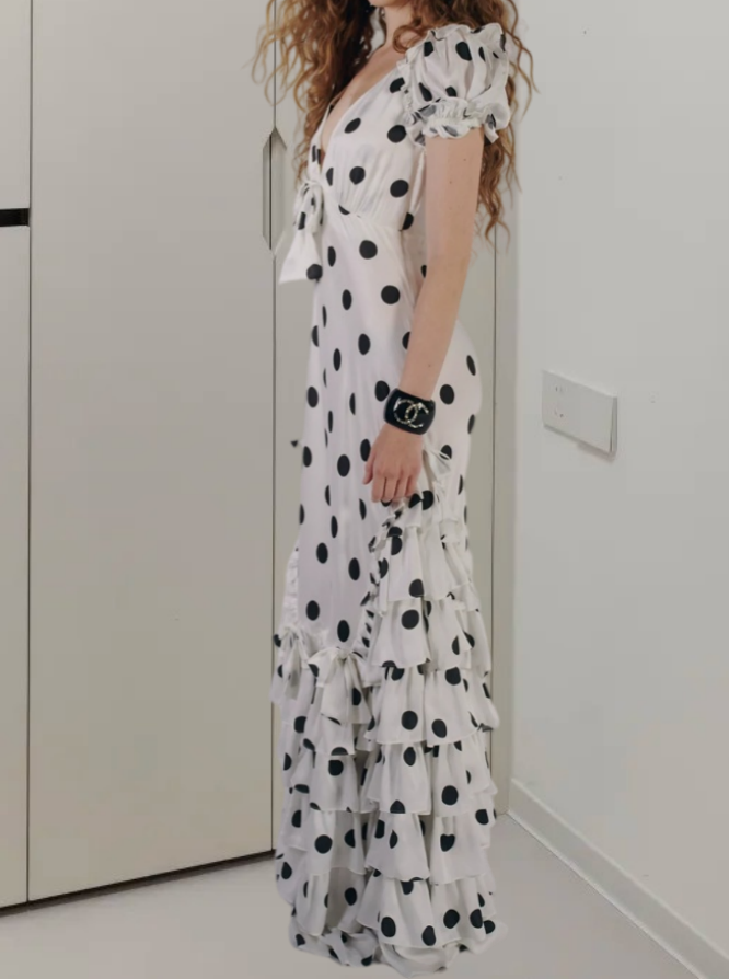 Robe de bal de princesse bustier à volants en satin long, robe de soirée C8117