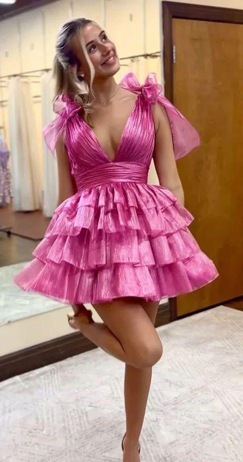 Mini robe de soirée en satin, sans bretelles, sans manches, ligne a, simple, C899