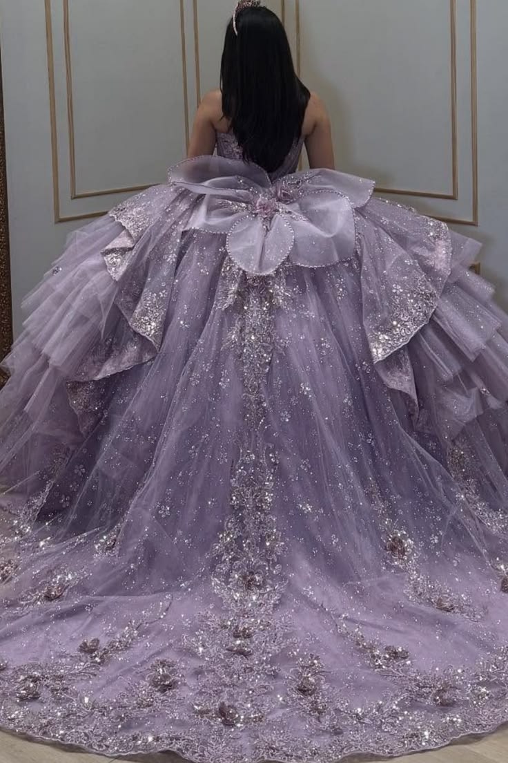 Sexy Ball Gown Purple Quinceanera Dresses Strapless Beading Sweet 16 Dresses D0573