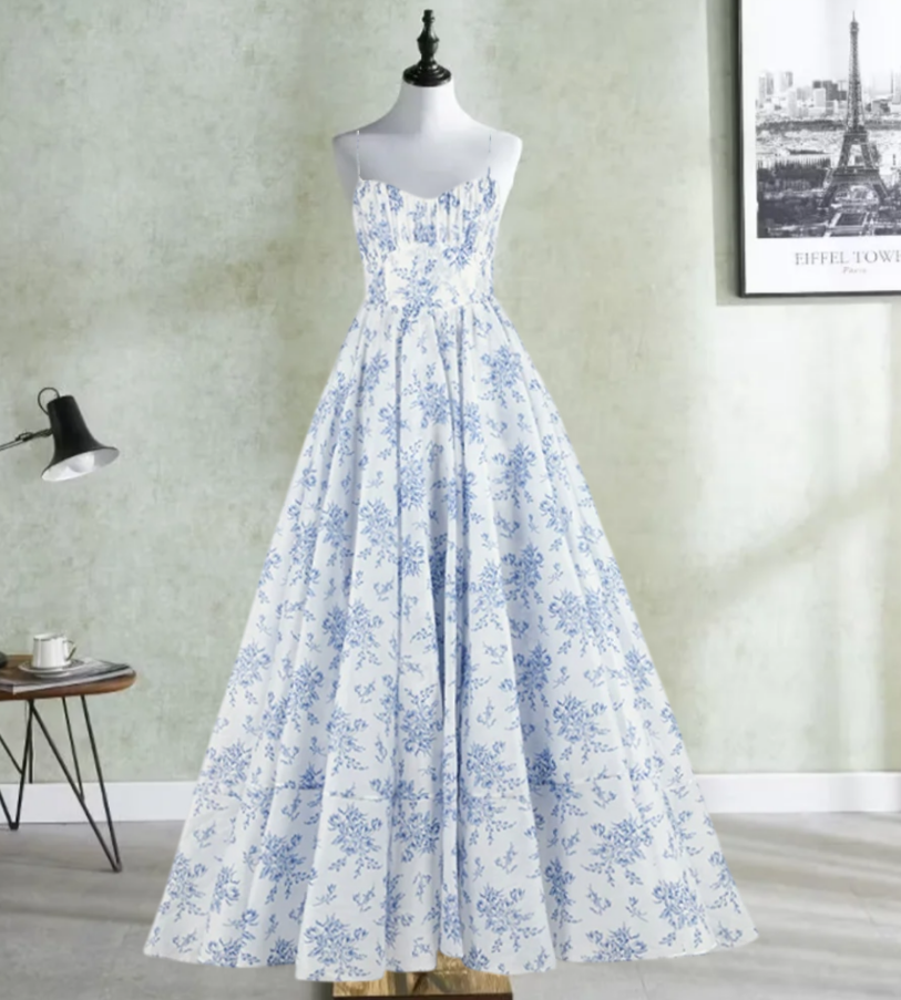 Robe de bal de princesse bustier à volants en satin long, robe de soirée C8117