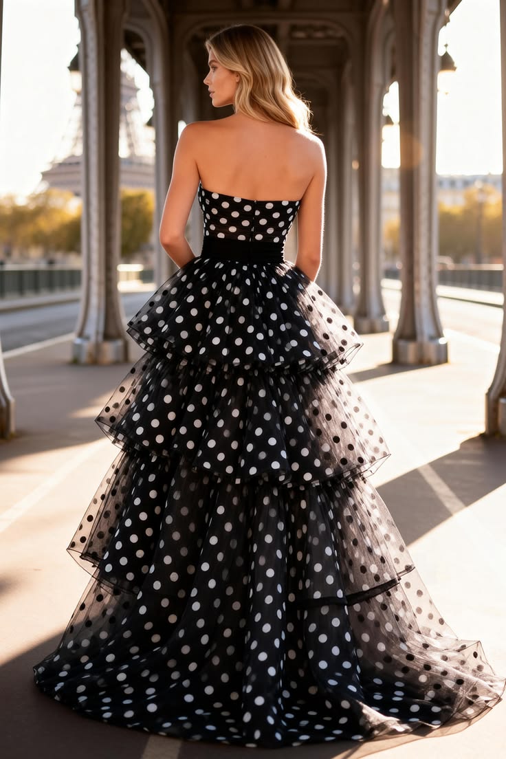 Robe de bal de princesse bustier à volants en satin long, robe de soirée C8117