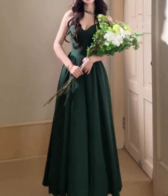 Robe de bal de princesse bustier à volants en satin long, robe de soirée C8117