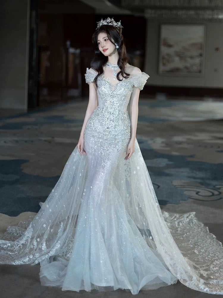 Elegant Mermaid Strapless Long Prom Dress B441