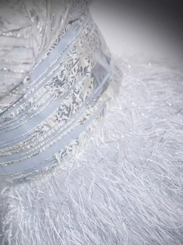 Sparkly A Line Off The Shoulder Silver Gray Feathers Long Prom Dress B170