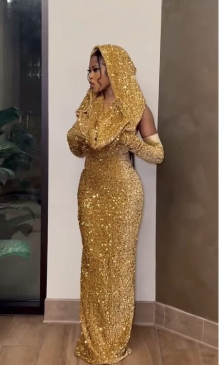 Sexy Mermaid Halter Red Sequin Long Prom Dress With Gloves C949