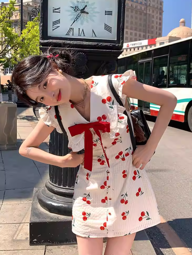 French-style 2026 New Pretty Women's Summer Short Dress C7800