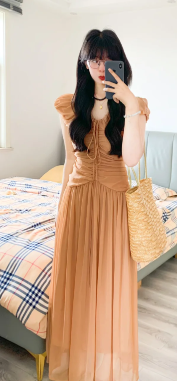 New Pretty French-style Elegant Summer Women's Long Dress C7604
