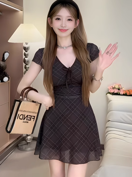 French-style 2026 New Pretty Women's Summer Short Dress C7320