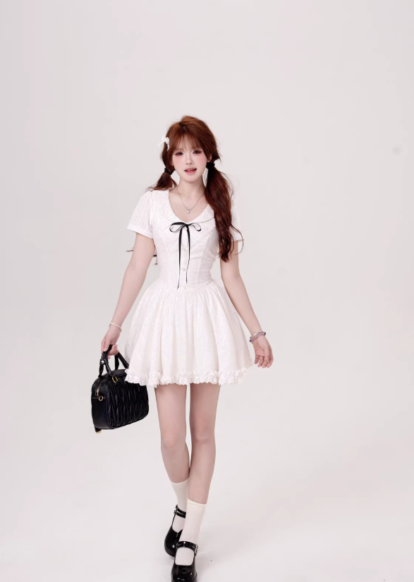 French-style 2026 New Pretty Women's Summer Short Dress C7720