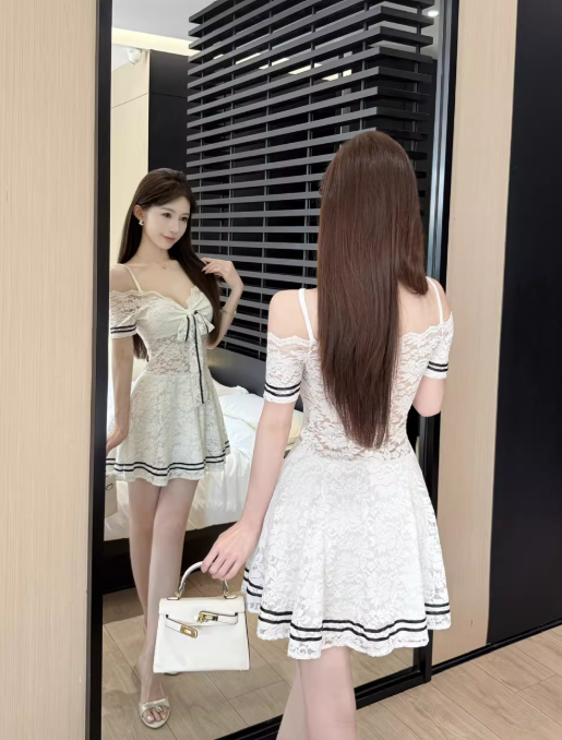 French-style 2026 New Pretty Women's Summer Short Dress C7721