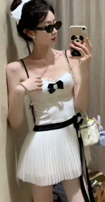 French-style 2026 New Pretty Women's Summer Short Dress C7413