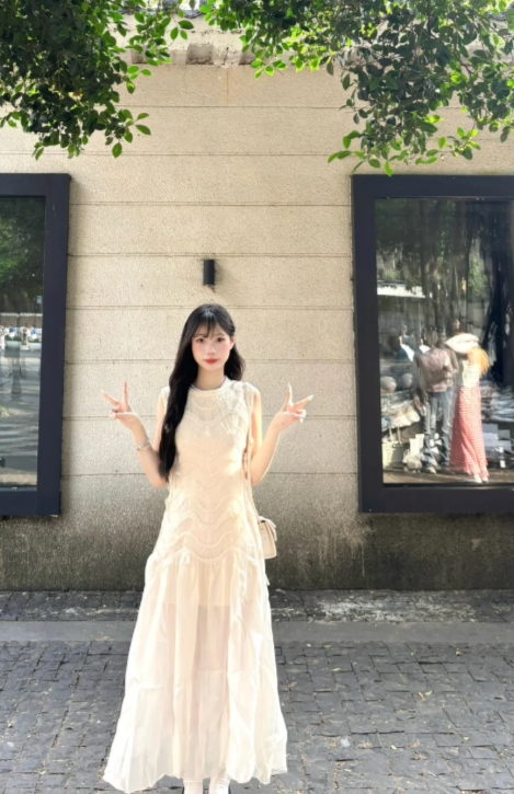 New Pretty French-style Elegant Summer Women's Long Dress C7613