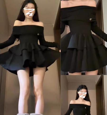 Robe courte d'été pour femme, style français, collection 2026, référence C7228