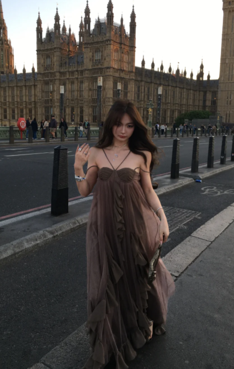 Nouvelle robe longue d'été élégante de style français pour femme C7631