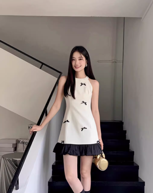 French-style 2026 New Pretty Women's Summer Short Dress C7834