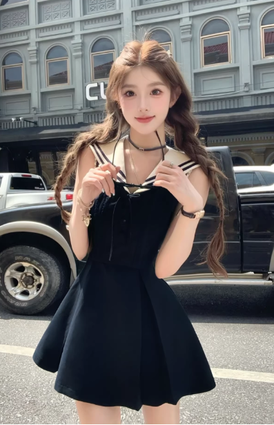 French-style 2026 New Pretty Women's Summer Short Dress C7442
