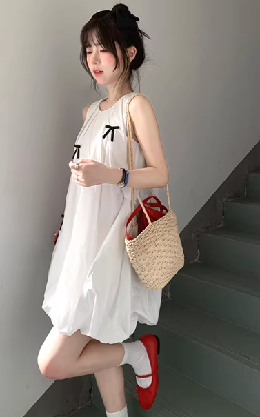 French-style 2026 New Pretty Women's Summer Short Dress C7449