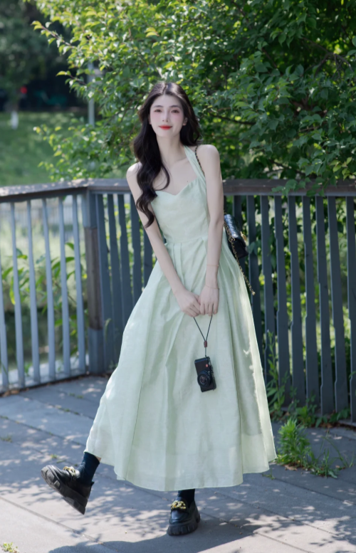 New Pretty French-style Elegant Summer Women's Long Dress C7852