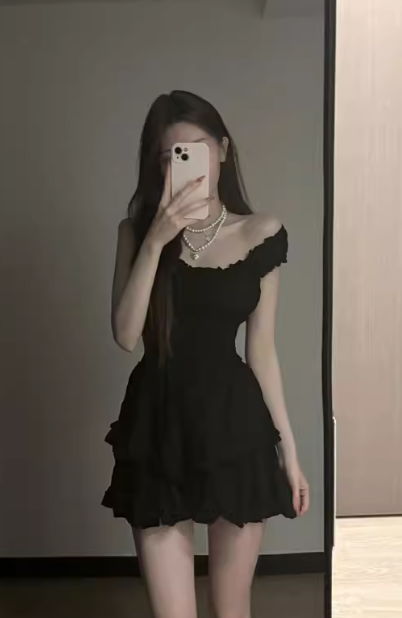 Robe courte d'été pour femme, style français, collection 2026, référence C7261