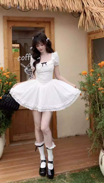 French-style 2026 New Pretty Women's Summer Short Dress C7463