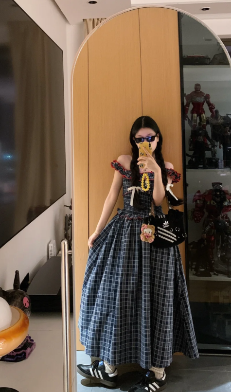 Nouvelle robe longue d'été élégante de style français pour femme C7666