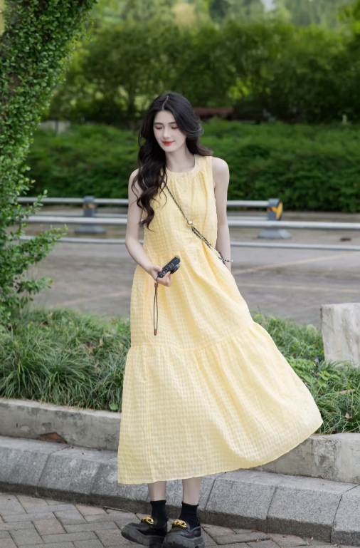 New Pretty French-style Elegant Summer Women's Long Dress C7871