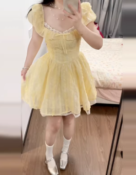 French-style 2026 New Pretty Women's Summer Short Dress C7472