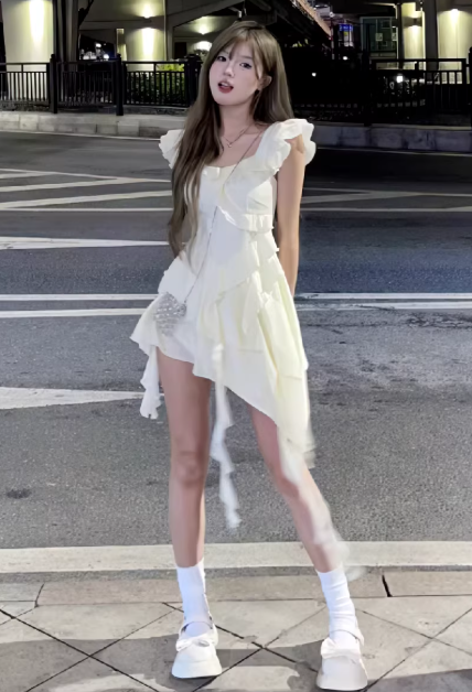 French-style 2026 New Pretty Women's Summer Short Dress C7274