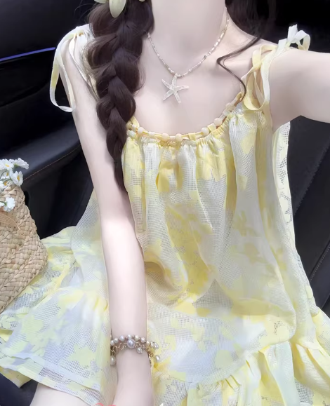 French-style 2026 New Pretty Women's Summer Short Dress C7477